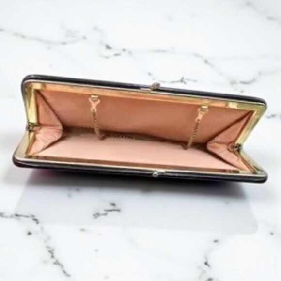 MCM Vintage Black Patent Leather Clutch Bag Purse - Picture 5 of 8